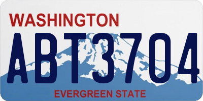 WA license plate ABT3704