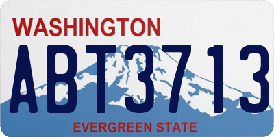 WA license plate ABT3713