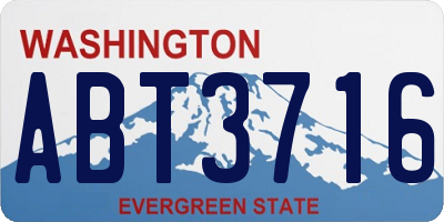 WA license plate ABT3716