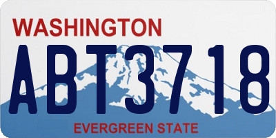 WA license plate ABT3718