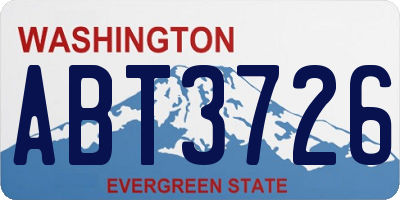 WA license plate ABT3726