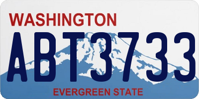 WA license plate ABT3733