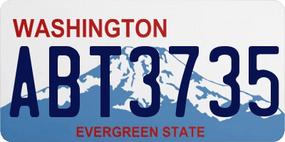 WA license plate ABT3735