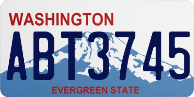 WA license plate ABT3745