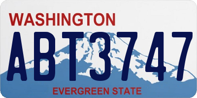 WA license plate ABT3747