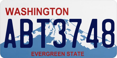 WA license plate ABT3748