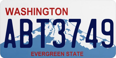 WA license plate ABT3749