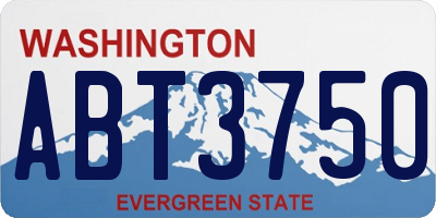 WA license plate ABT3750
