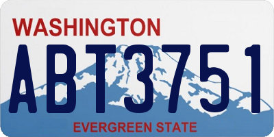 WA license plate ABT3751