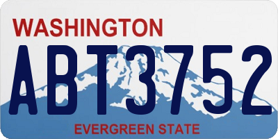 WA license plate ABT3752