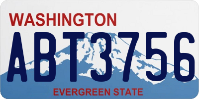 WA license plate ABT3756