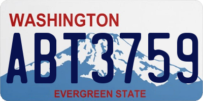 WA license plate ABT3759