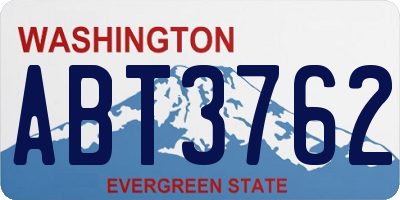 WA license plate ABT3762