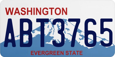 WA license plate ABT3765