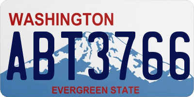 WA license plate ABT3766