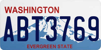 WA license plate ABT3769