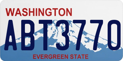 WA license plate ABT3770