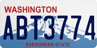 WA license plate ABT3774