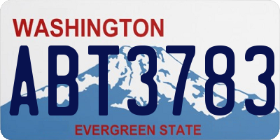 WA license plate ABT3783