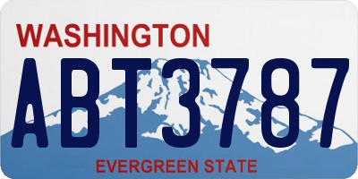 WA license plate ABT3787