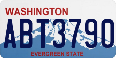 WA license plate ABT3790