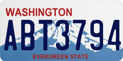 WA license plate ABT3794