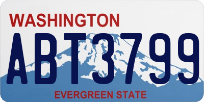 WA license plate ABT3799