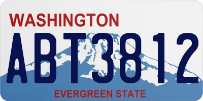 WA license plate ABT3812