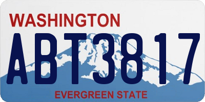 WA license plate ABT3817