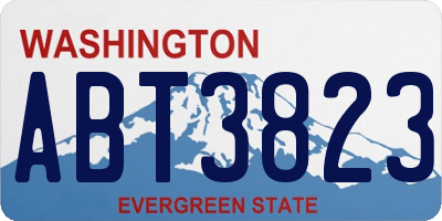 WA license plate ABT3823
