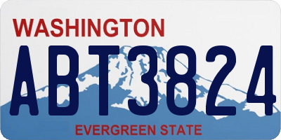 WA license plate ABT3824