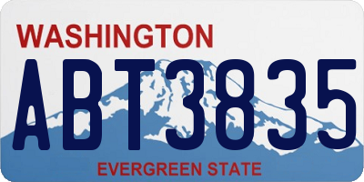 WA license plate ABT3835
