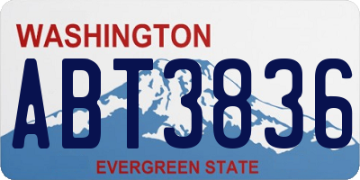 WA license plate ABT3836