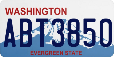 WA license plate ABT3850