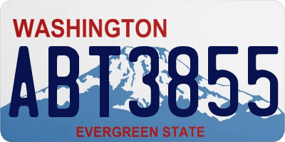 WA license plate ABT3855