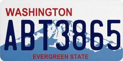 WA license plate ABT3865