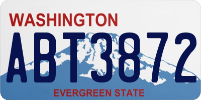 WA license plate ABT3872