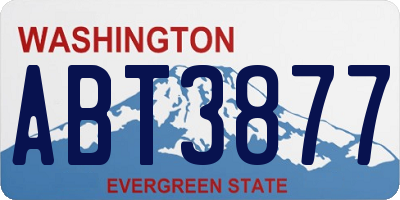 WA license plate ABT3877