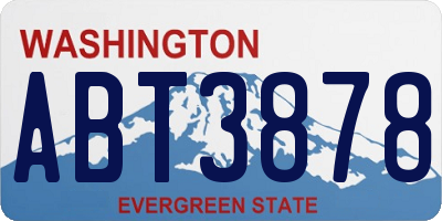 WA license plate ABT3878