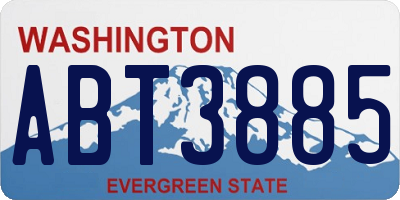 WA license plate ABT3885