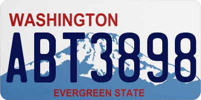 WA license plate ABT3898