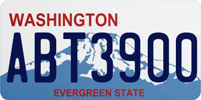 WA license plate ABT3900
