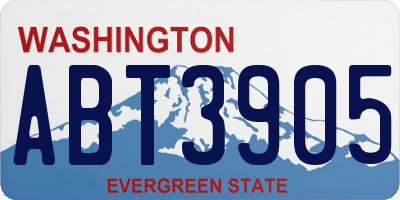 WA license plate ABT3905