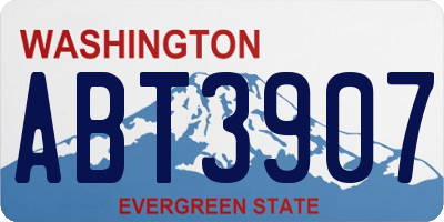 WA license plate ABT3907