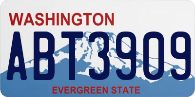 WA license plate ABT3909