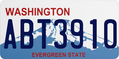 WA license plate ABT3910