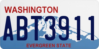 WA license plate ABT3911