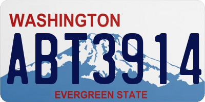 WA license plate ABT3914