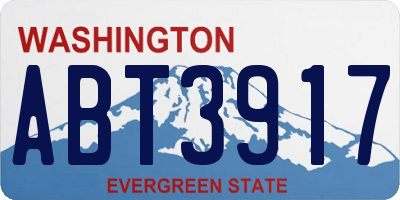 WA license plate ABT3917
