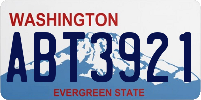 WA license plate ABT3921